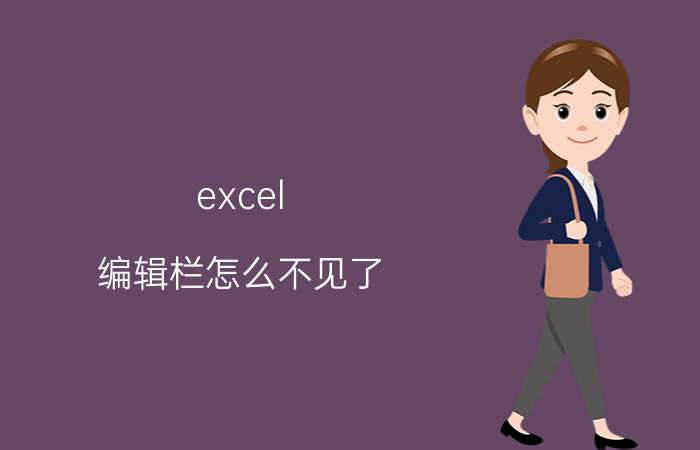 excel 编辑栏怎么不见了 Excel编辑栏消失